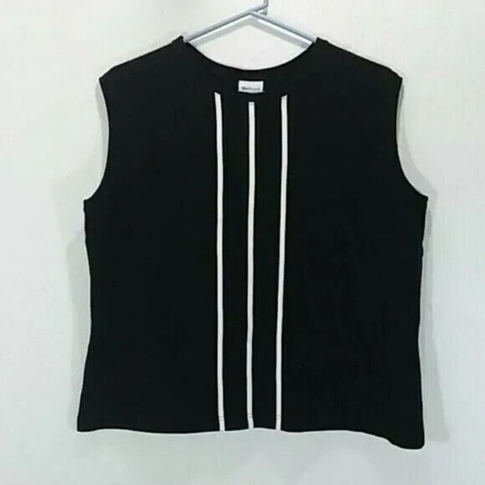 Westbound size Large tank top pre-owned black white sleeveless